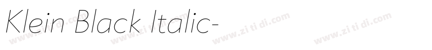 Klein Black Italic字体转换